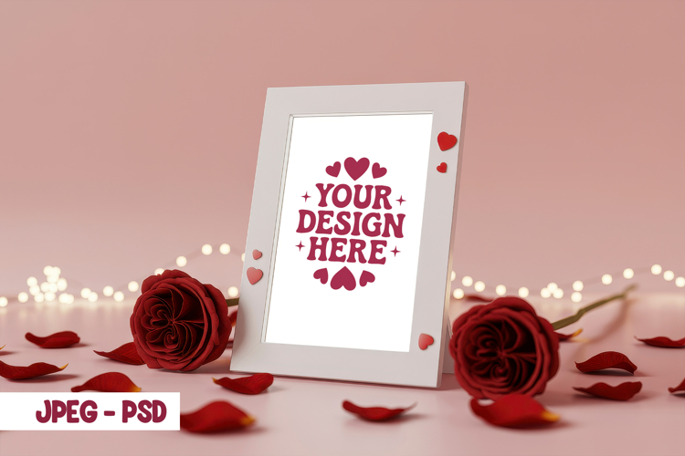 Valentine Minimal Mug PSD JPEG Mockup