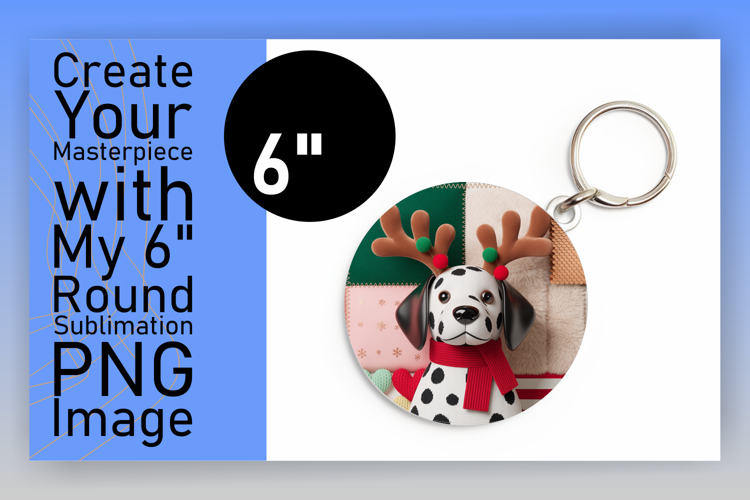 Creative Circle PNG Sublimation Design , Holiday Pets