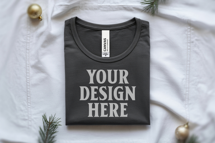 Black Tshirt Mockup Image 21