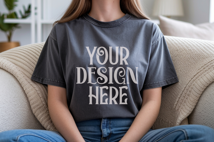 Grape Comfort Colors 1717 T-shirt Mockups,1717 Mockups
