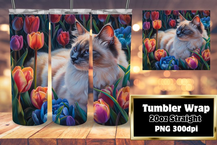 Cat Tumbler Wrap: Feline Frenzy