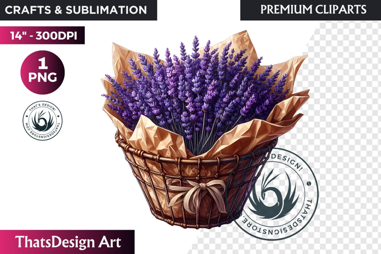 Lavender Clipart PNG, French Country Botanical sublimation