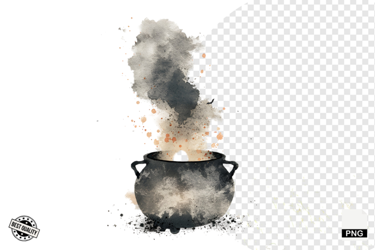 Watercolor Gothic Halloween Clipart