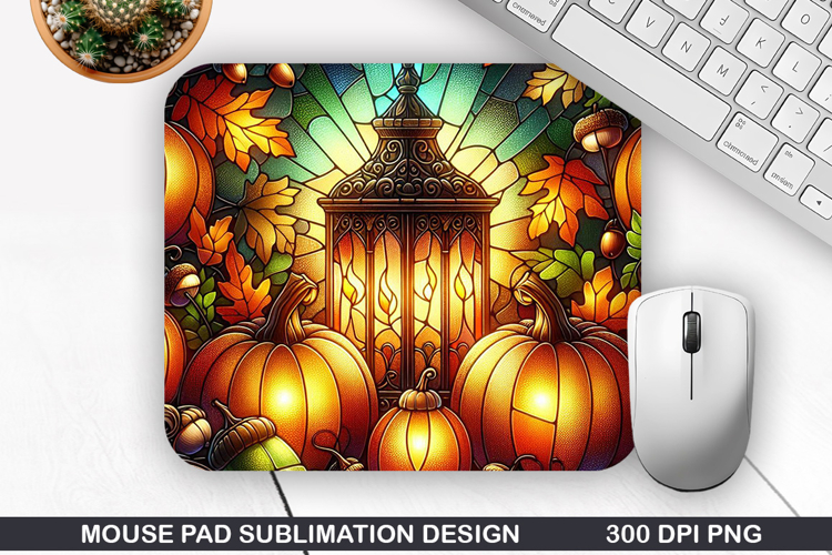 Pumpkin Mouse Pad Sublimation, Halloween Mouse Pad PNG
