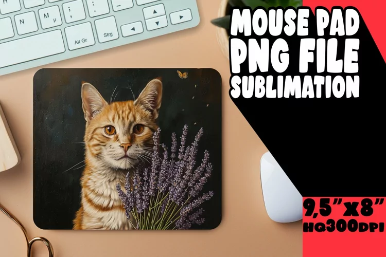 Cheerful Cat-Themed Desk Mat