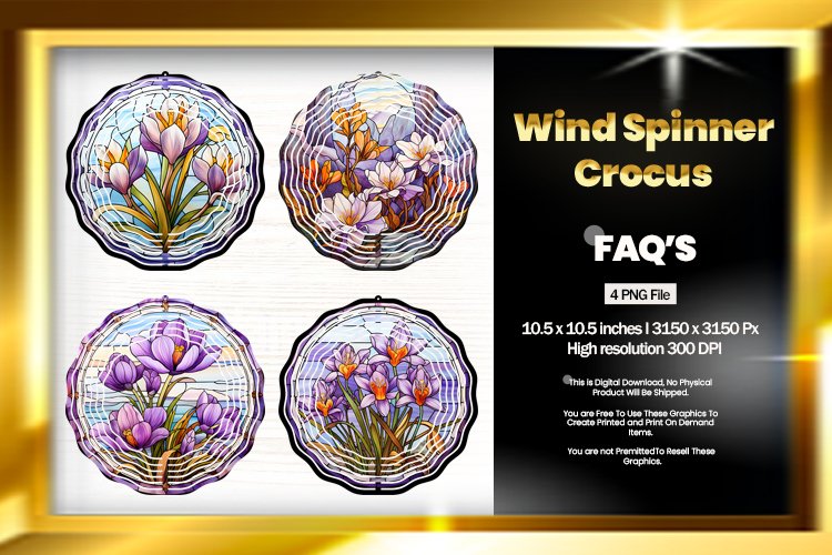 Crocus Wind Spinner Sublimation - 04 Variations example image 1