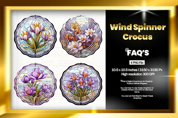 Crocus Wind Spinner Sublimation - 04 Variations