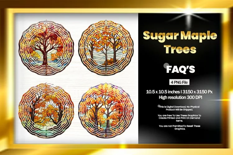 Sugar Maple Trees Wind Spinner - 04 Variations