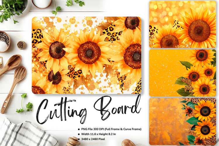 Sunflower Cutting Board Kitchen Chopping Board Sublimation85