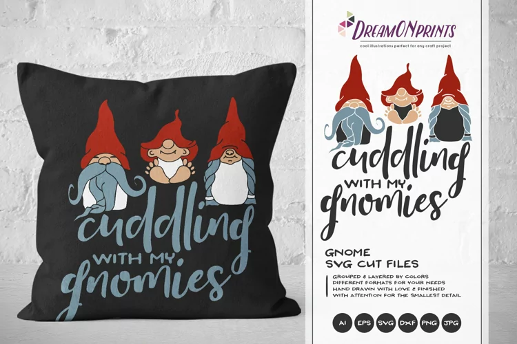 Gnome SVG - Cuddling with My Gnomies SVG