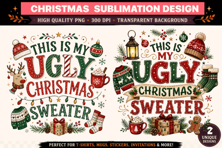 Christmas PNG | Ugly Christmas Sweater PNG