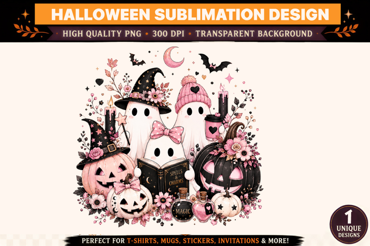 Halloween Ghost Pumpkin Clipart PNG