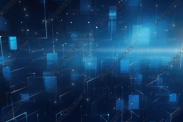 Blue Abstract Modern Tech Background Wallpaper