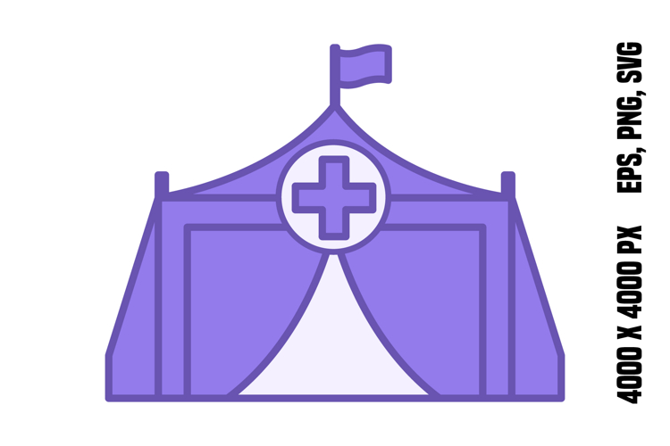 Colored Refugee Camp Icon