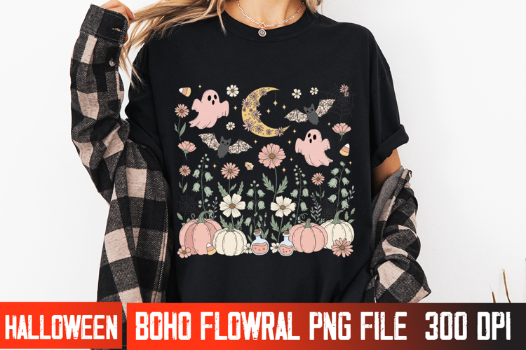 Spooky Floral Halloween Vector Design | Gothic Flowers