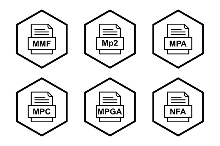 Set Of File Formats Icons example image 1