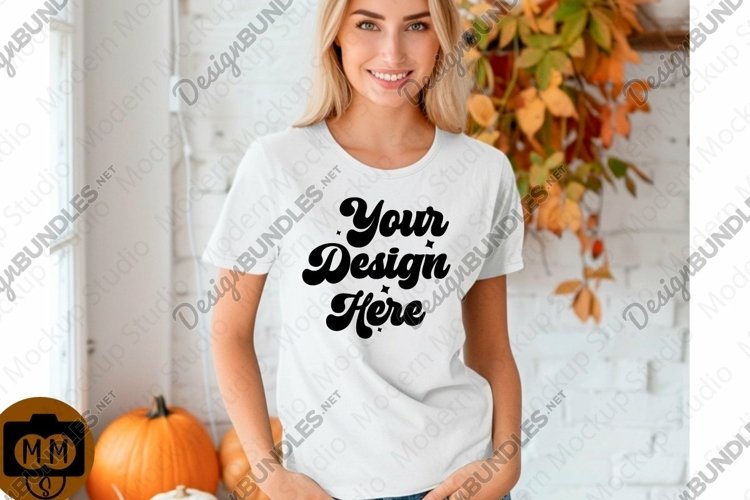 White Tshirt Mockup Image 24