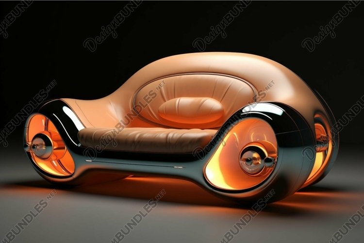 Chic Futuristic Sofa Generate Ai