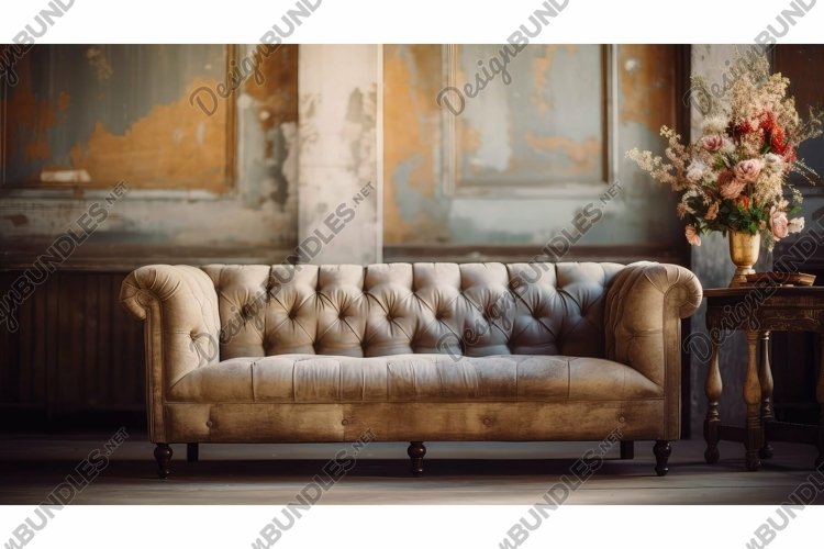 tufted blurred interior couch example image 1