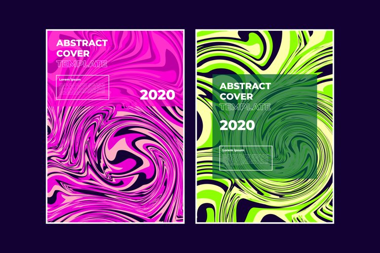 Cover Vector With Colorful Liquid