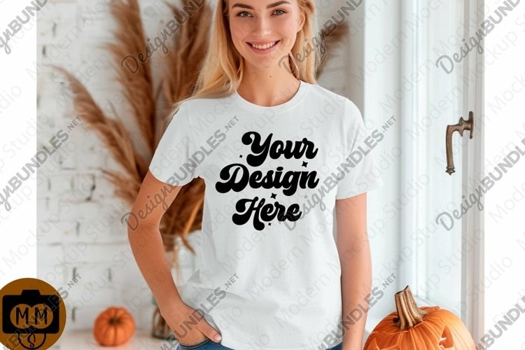 White Tshirt Mockup Image 11