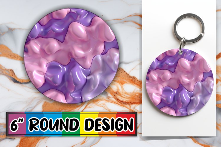 Dynamic Abstract Inflated Puff Sublimation Circle Art example image 1