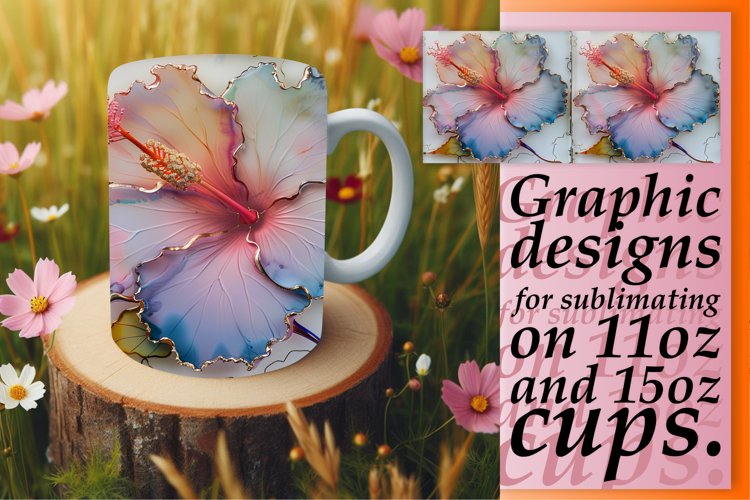 Radiant Spring Blossom Elegance Mug Wrap: Sublimation - 11oz example image 1