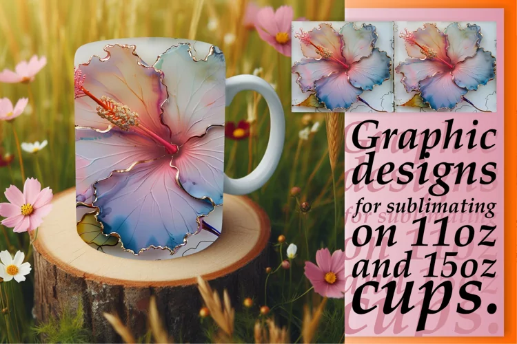 Radiant Spring Blossom Elegance Mug Wrap: Sublimation - 11oz