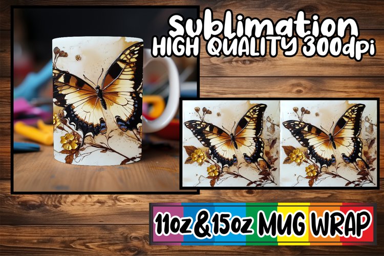 Playful evenings 11oz 15oz sublimation wrap, Animals example image 1