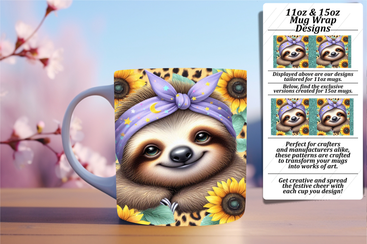Radiant 15oz Mug Wrap Png Template , Cute Animals