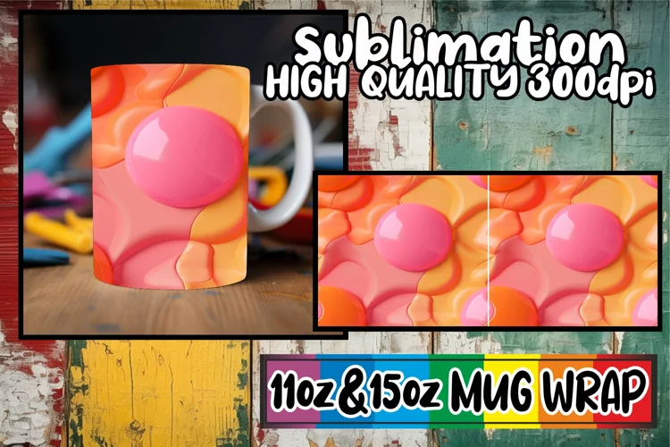 Dynamic Inflated Symphony: Abstract Mug Art 11oz/15oz
