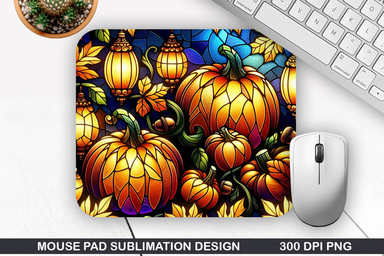 Pumpkin Mouse Pad Sublimation, Halloween Mouse Pad PNG