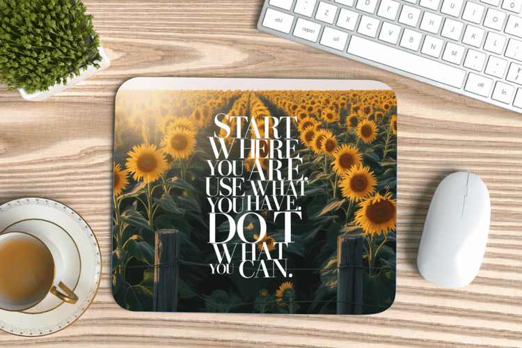Inspirational Quotes Mouse Pad, Motivational PNG Sublimation