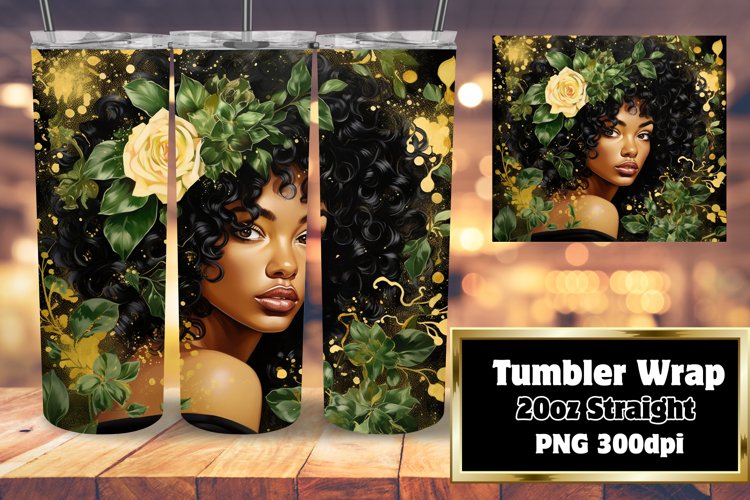 Black Woman Charm 3D Tumbler 20oz