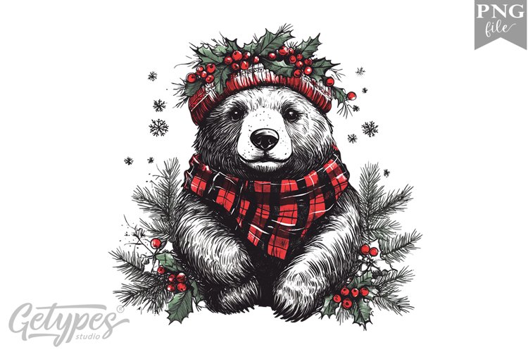 Christmas Bear Clipart Image 15