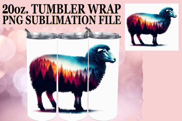 Uplifting Vibes 20oz tumbler wrap, Animals Art