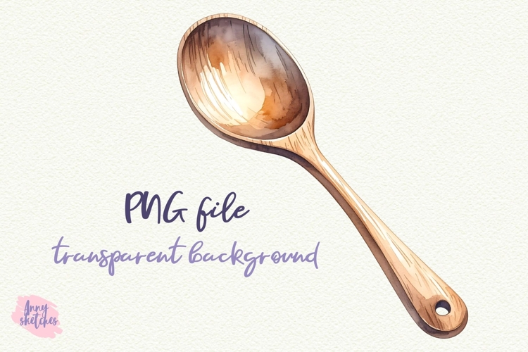 Wooden Cooking Spoon Clipart Sublimation Baking PNG