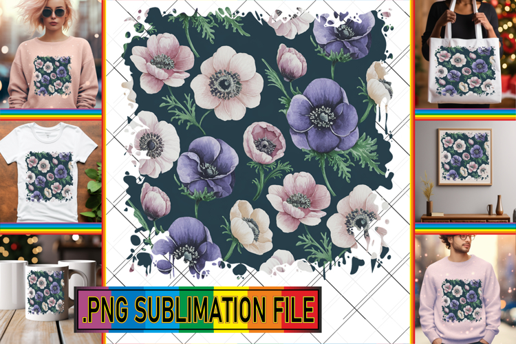 Cheerful PNG Designs for TSHIRTS, Flower Pattern
