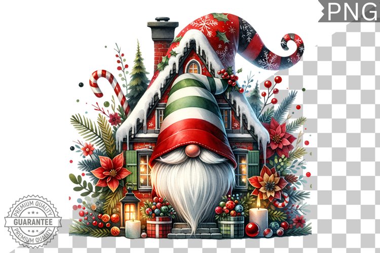 Christmas Gnome Sublimation - Clipart PNG Design