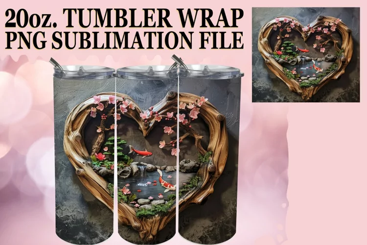 Heartwood Haven Tumbler Wrap Sublimation - Summer Serenity