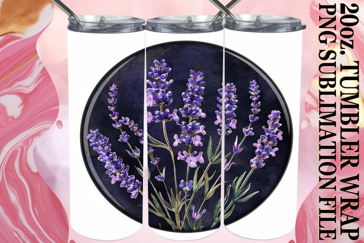 Spring Denim Blossom Tumbler Sublimation 20oz example image 1