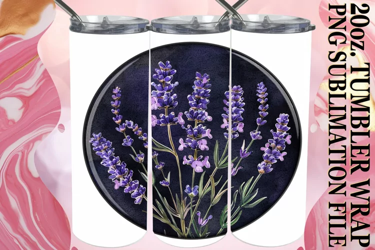 Spring Denim Blossom Tumbler Sublimation 20oz