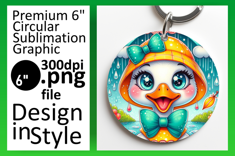 Bright Round Design for Keychains , Goose