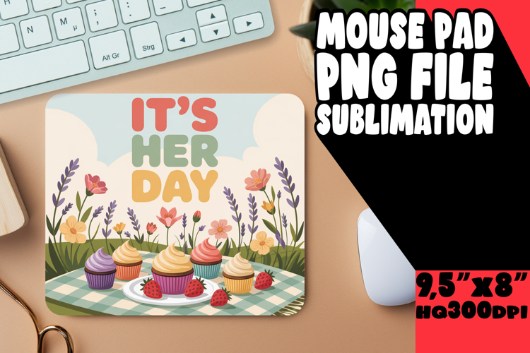 WHIMSICAL mouse MAT Creative Touch, Girl Quote