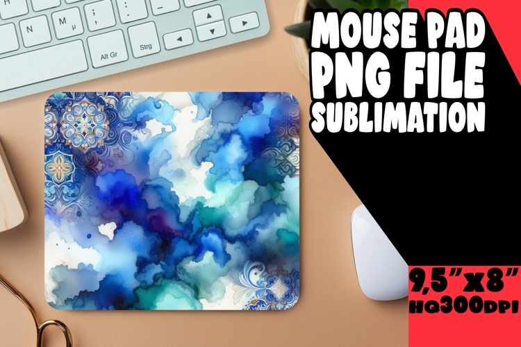 RADIANT MOUSE MAT SUBLIMATION IDEAS, Watercolor Patter