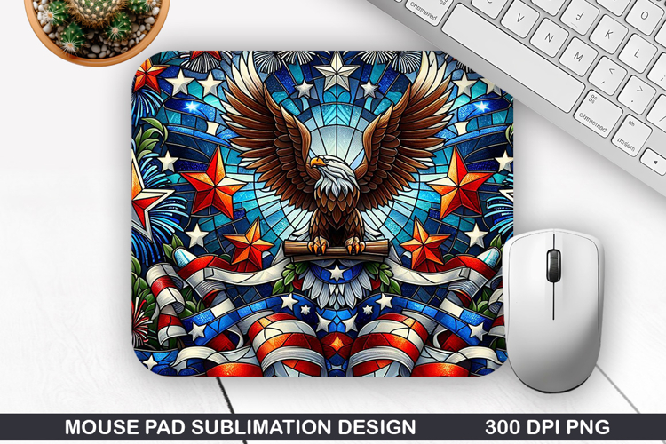 Eagle Mouse Pad Sublimation, 4th Of July Mouse Pad PNG