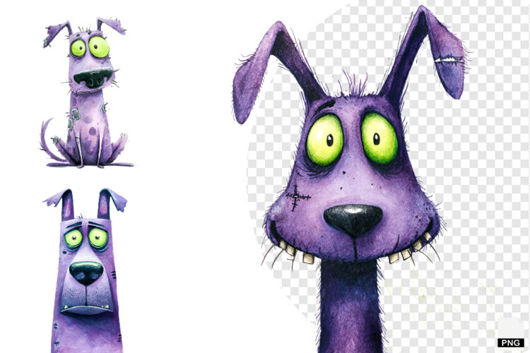 Zombie Dog Clipart example image 1