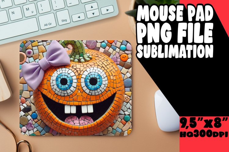 UNIQUE DESK MAT PLAYFUL MAGIC, Cute Pumpkin