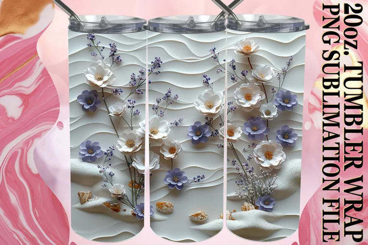 Flower Perspective 3D Tumbler Sublimation 20oz