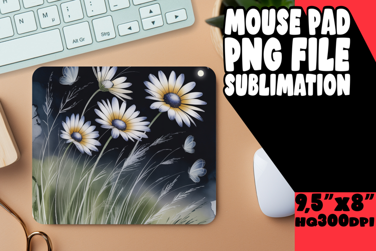 Playful DESK mat Fun Sublimation, Flowers